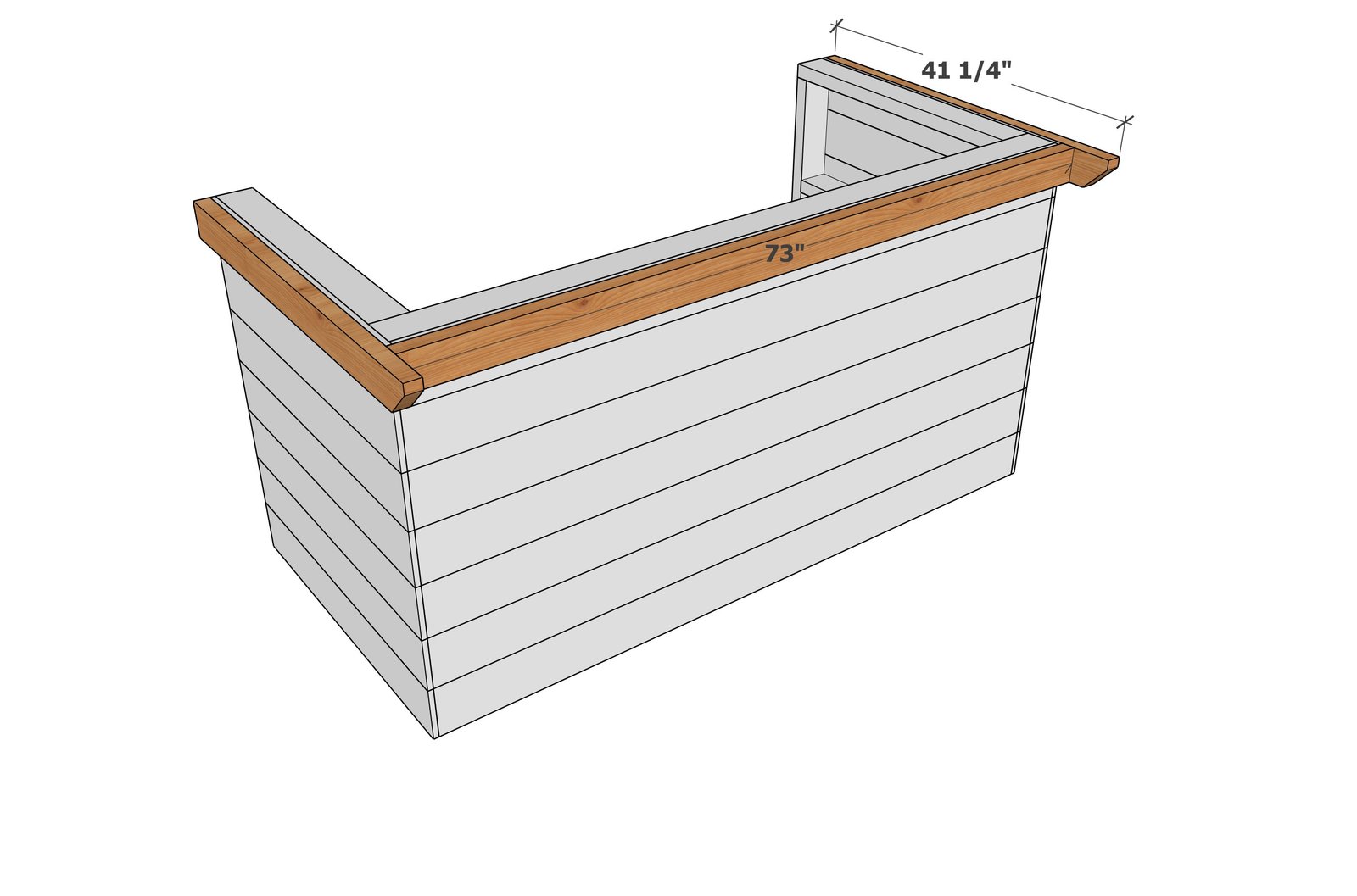 Large Three Sided Outdoor Bar — step 6