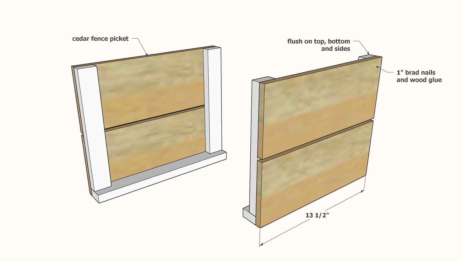 Large Wooden Milk Crate Tutorial using Cedar Fence Pickets — step 2