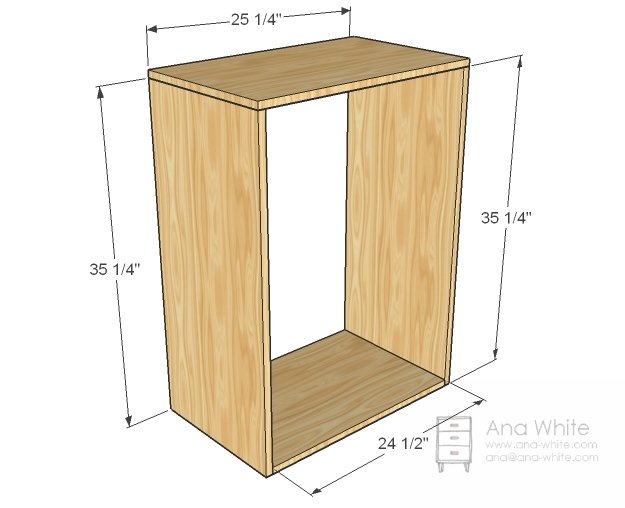 Laundry Basket Dresser dimension diagram 1