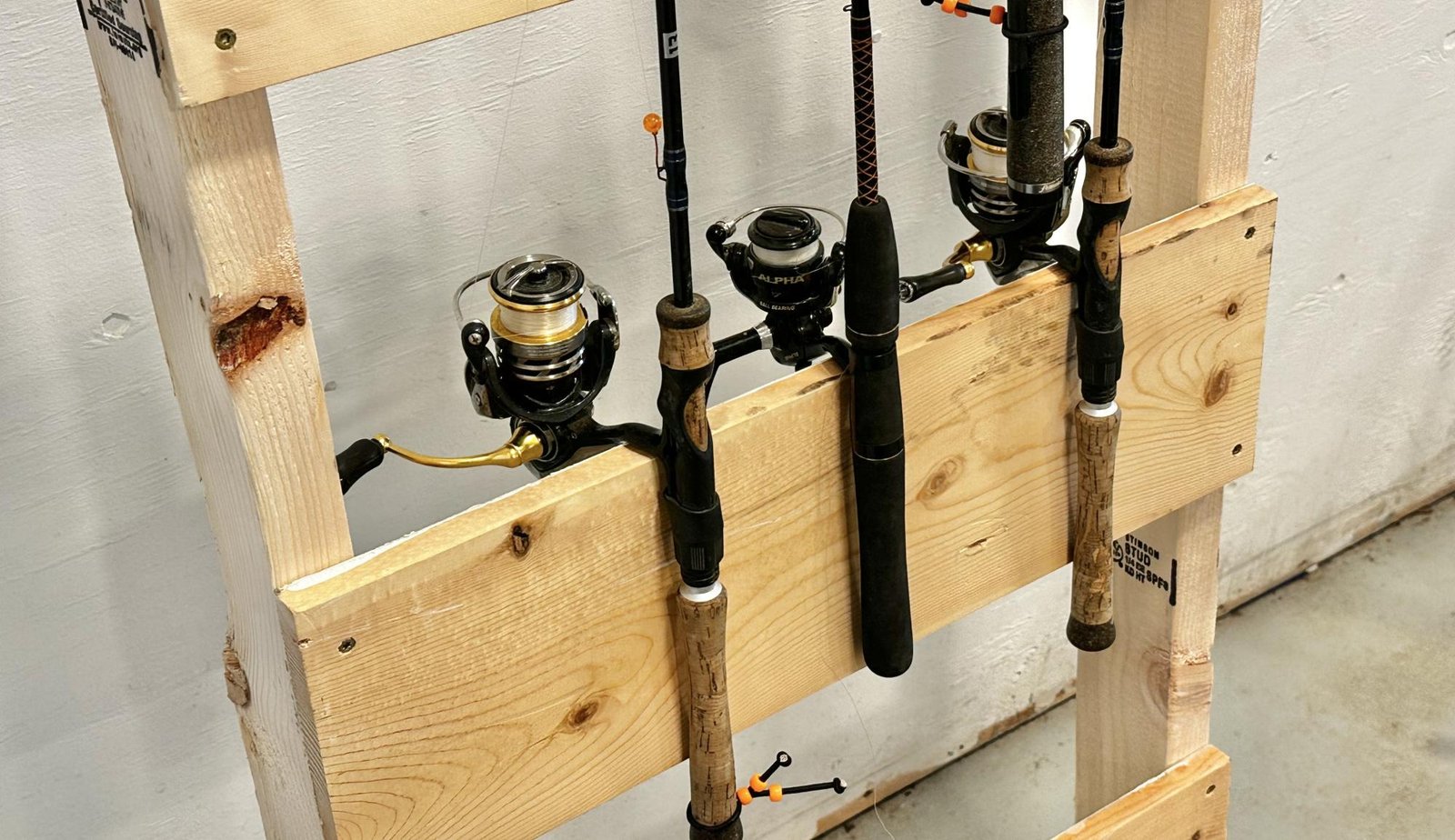 Leaning Fishing Rod Rack