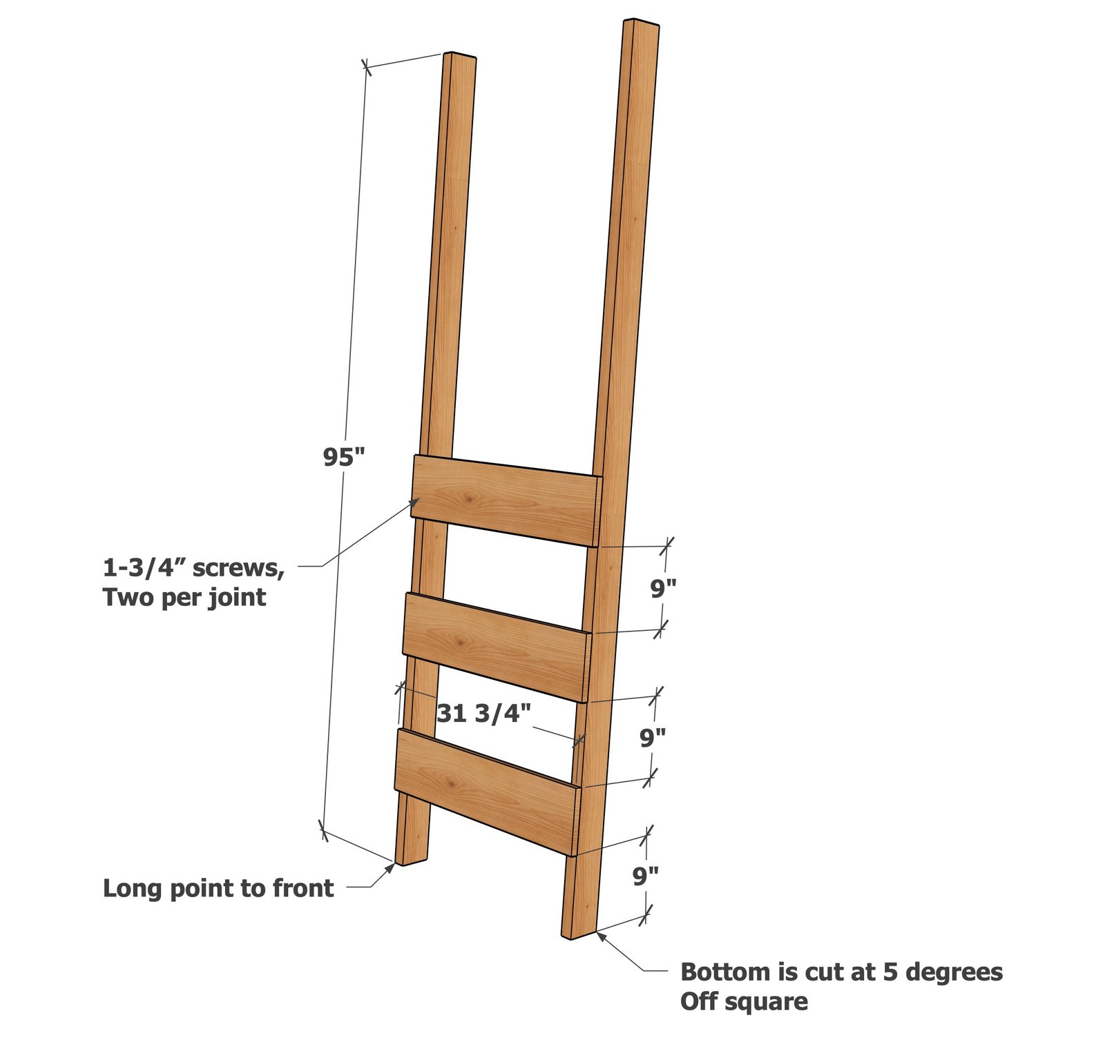 Leaning Fishing Rod Rack — step 1
