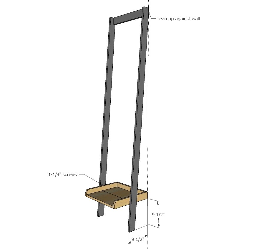 Leaning Ladder Wall Bookshelf — step 6