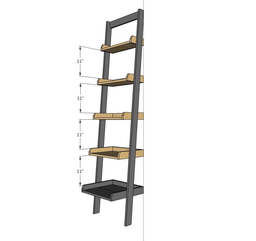 Leaning Ladder Wall Bookshelf — step 7