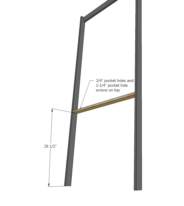 Leaning Wall Ladder Desk — step 4