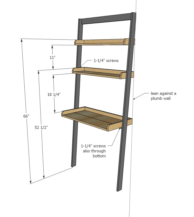 Leaning Wall Ladder Desk — step 5