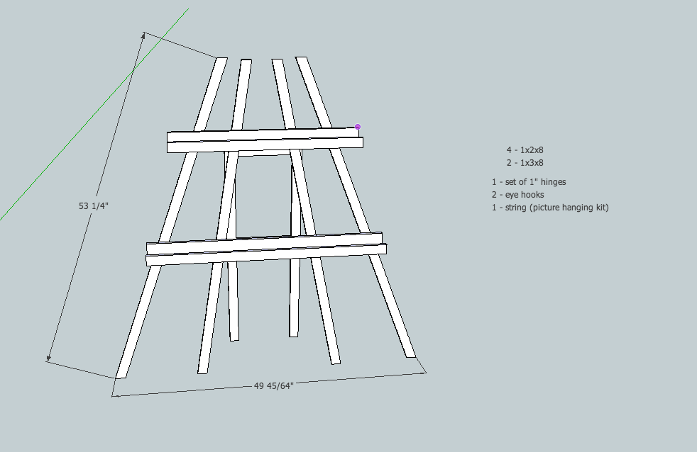 Ledge Display Easel dimension diagram 1