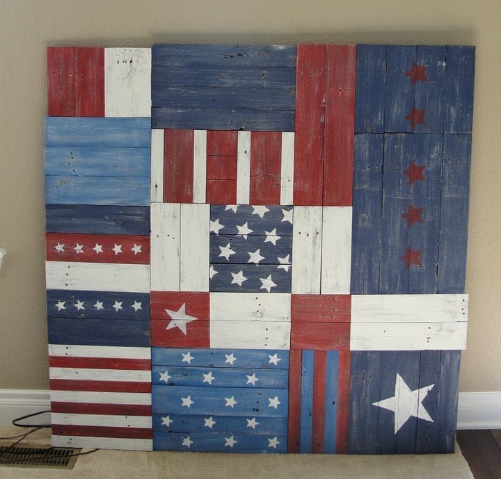 Liberty Wall Art from Scraps