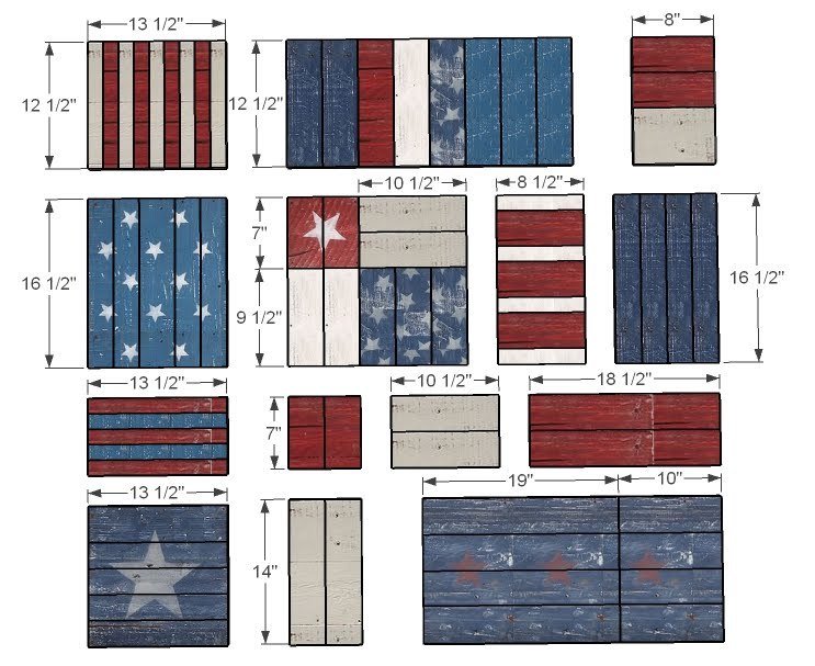 Liberty Wall Art from Scraps — step 2