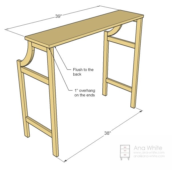 Library Console Table — step 4