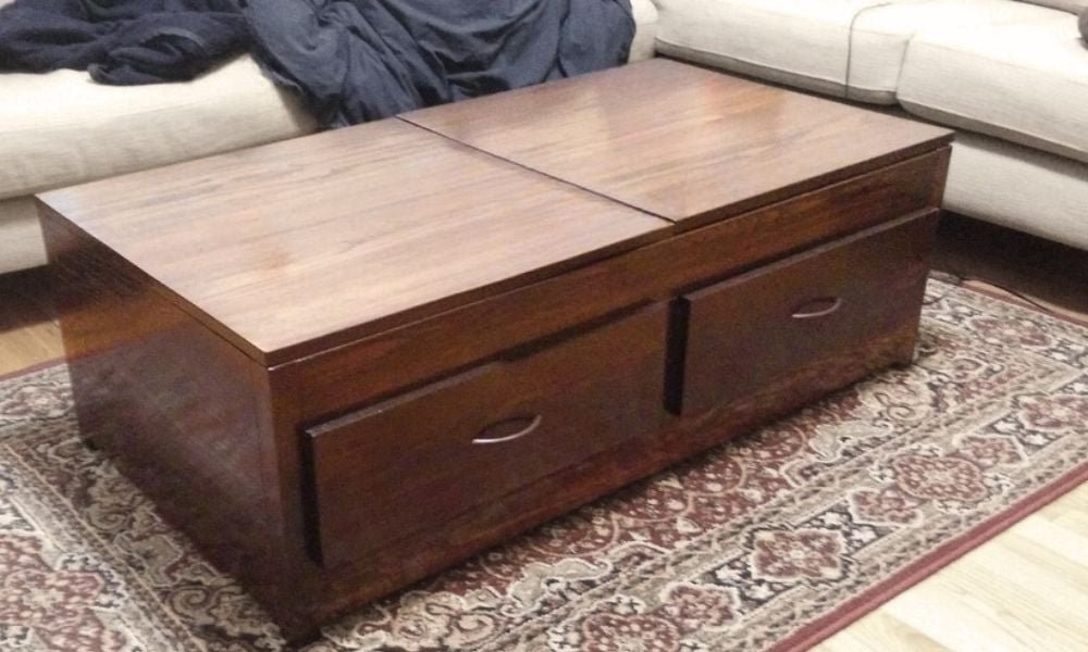 Lift Top Coffee Table with Drawers