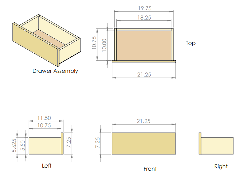 Lift Top Coffee Table with Drawers — step 3