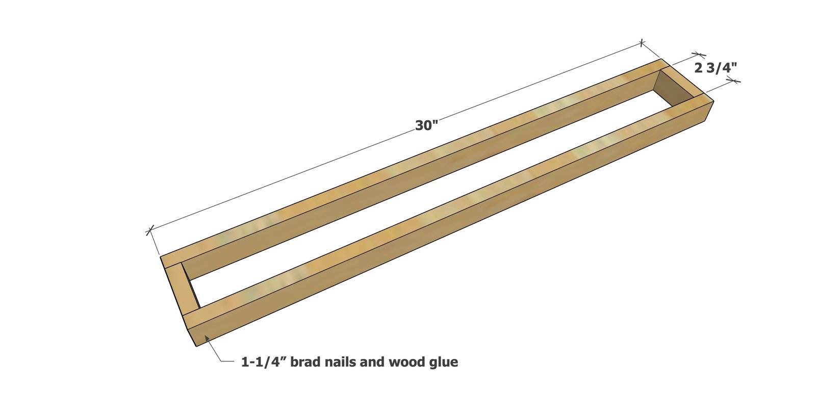 Lighted Floating Table Runner Riser — step 1