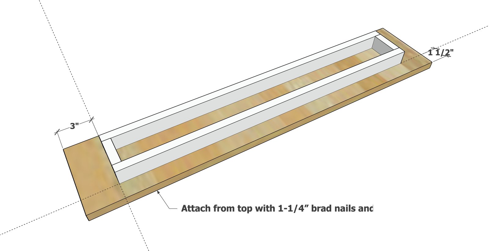Lighted Floating Table Runner Riser — step 2