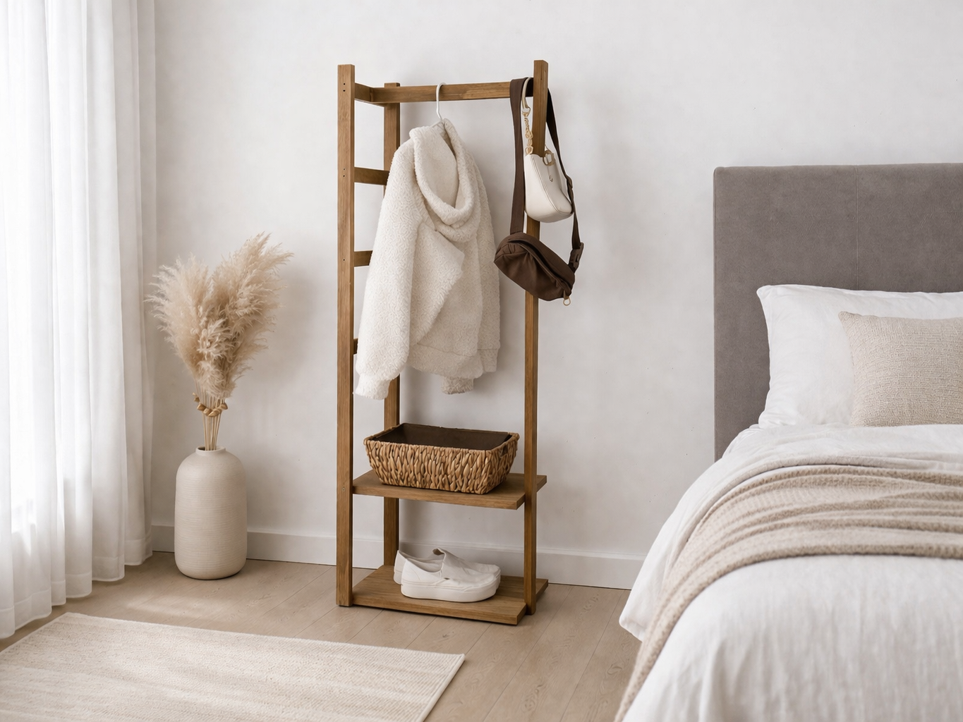 Lightweight Instant Closet Rack or Entryway Organizer