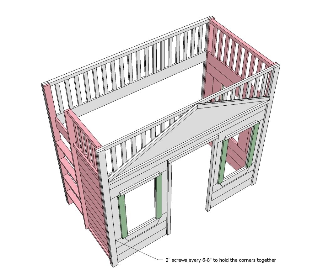 Little Cottage Loft Bed — step 20