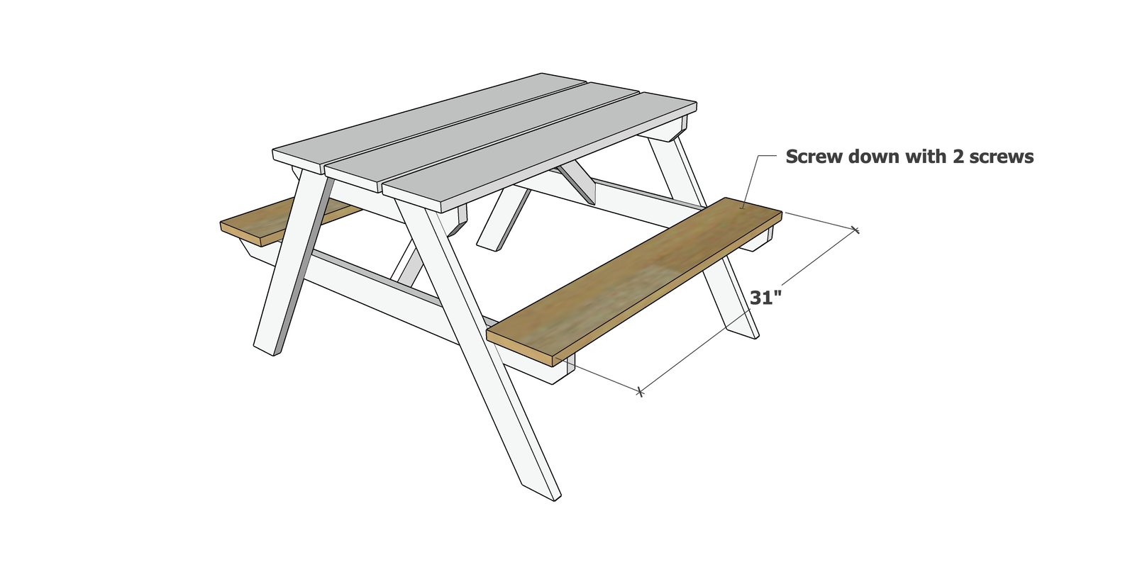 Little Kids Picnic Table — step 6