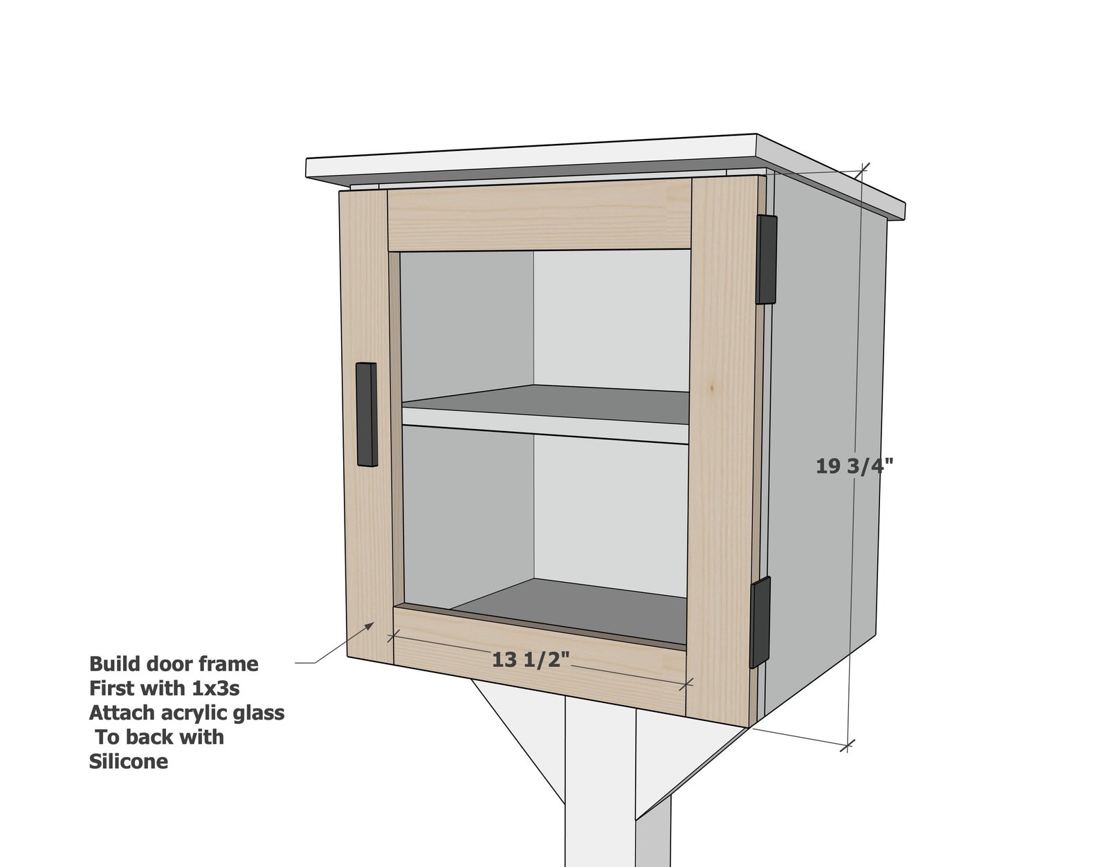 Little Library or Community Pantry Box — step 8