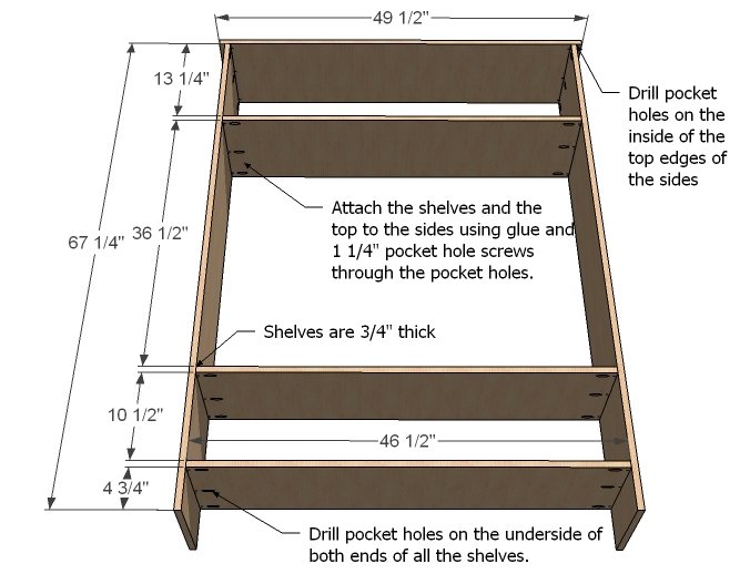 Locker Bookshelf — step 1