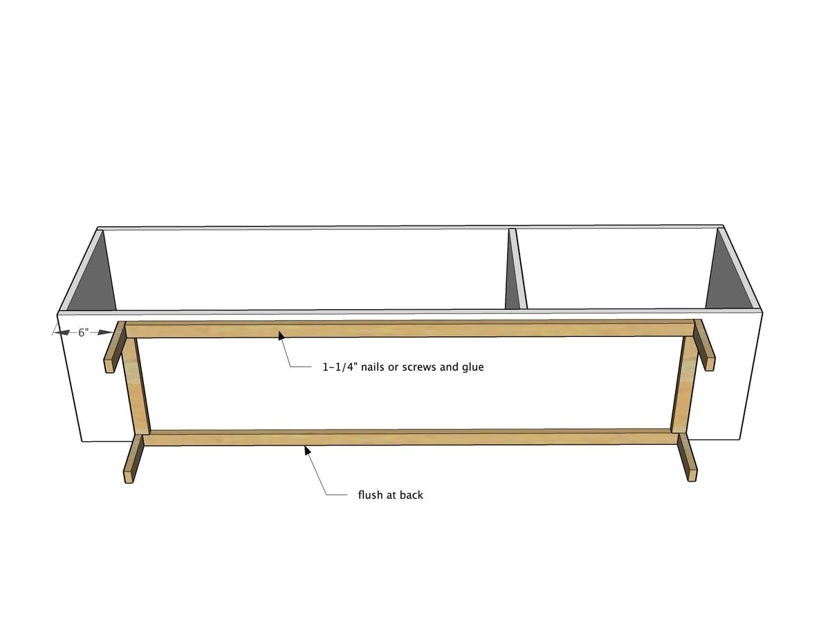 Long Modern Media Console or Entertainment Center — step 3