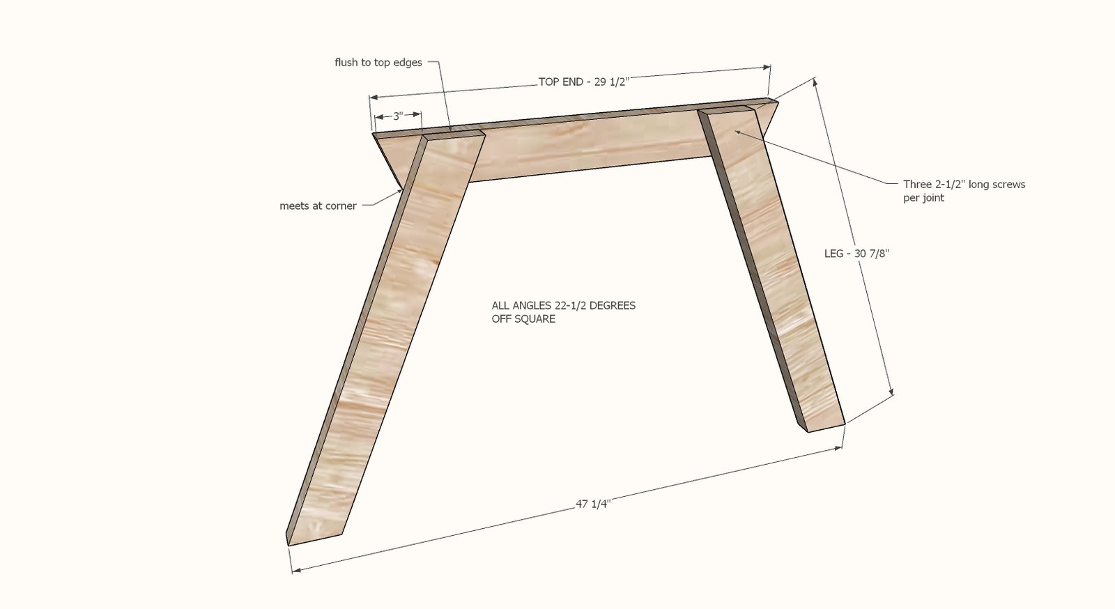Long Picnic Table — step 1