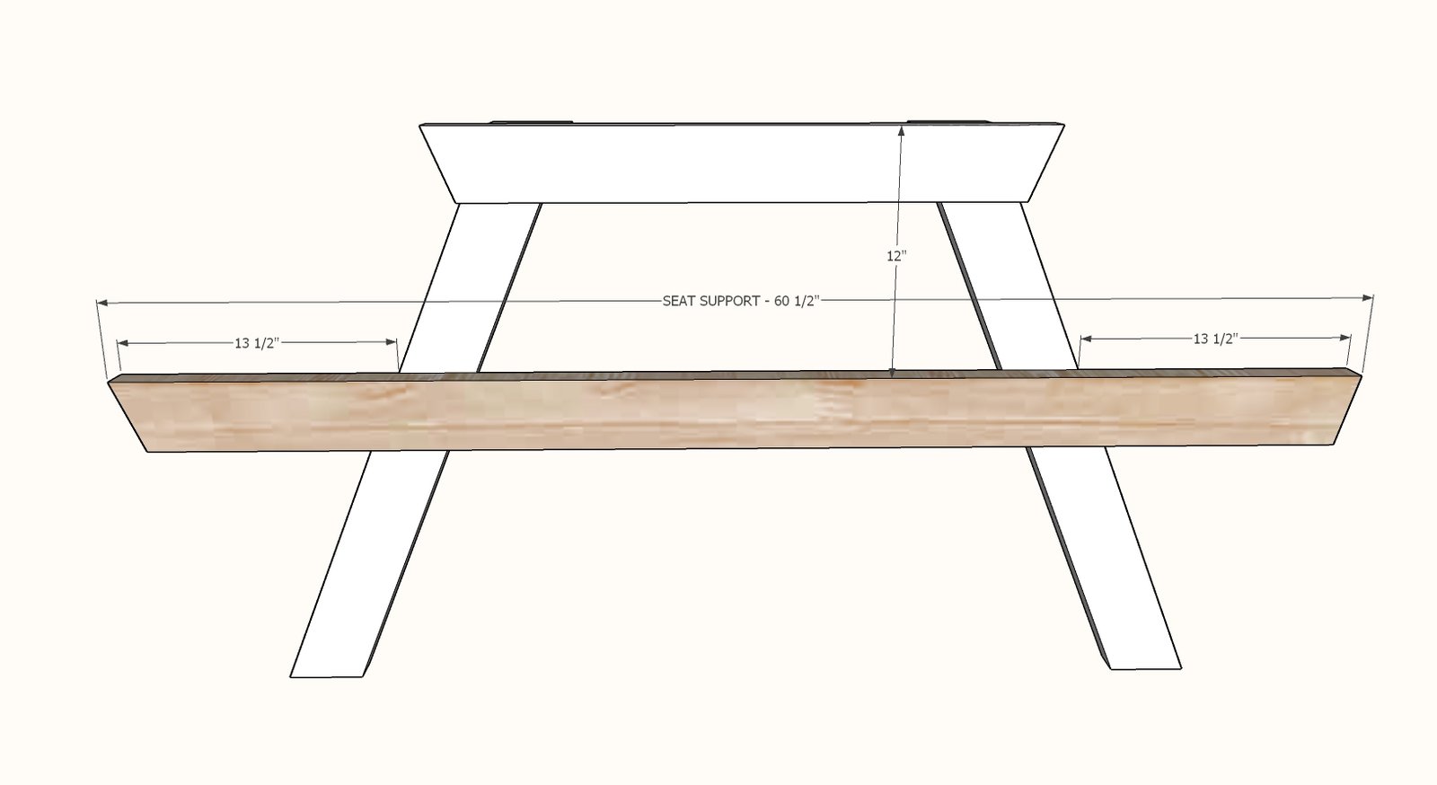 Long Picnic Table — step 2