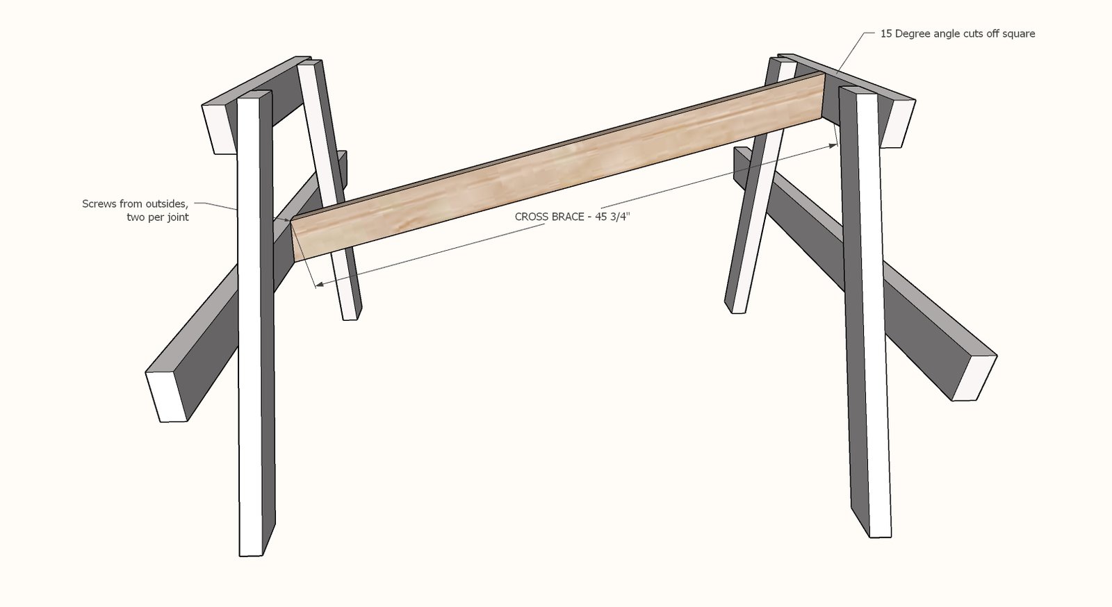 Long Picnic Table — step 3