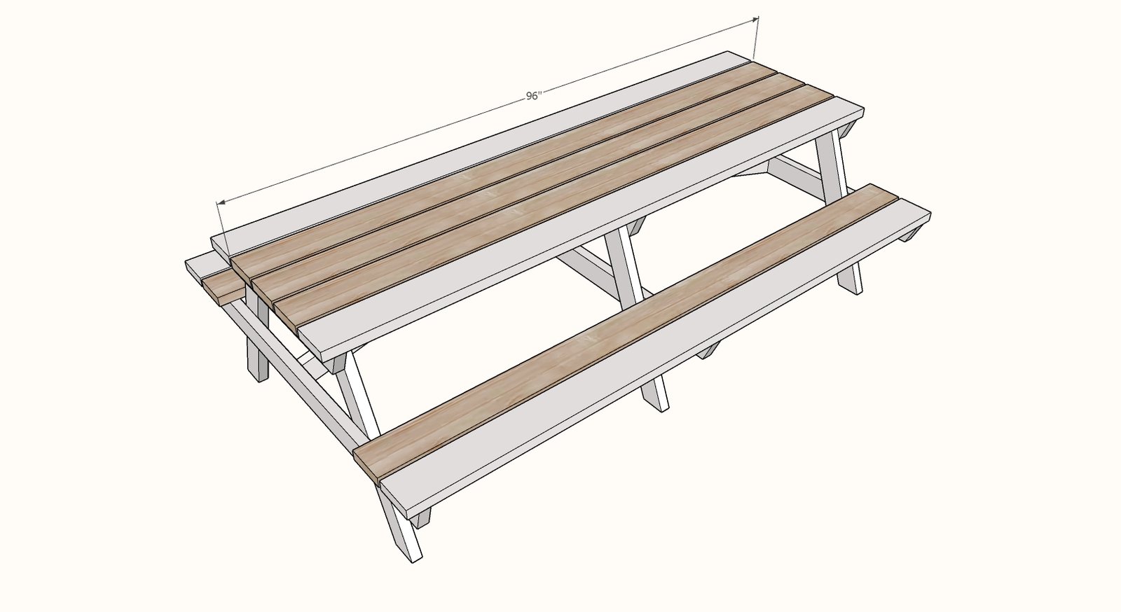 Long Picnic Table — step 6