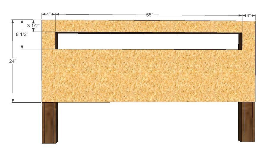 Low Modern Cutout Headboard — step 5