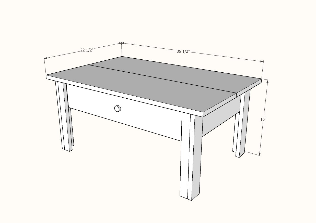 Lucy Coffee Table dimension diagram 1