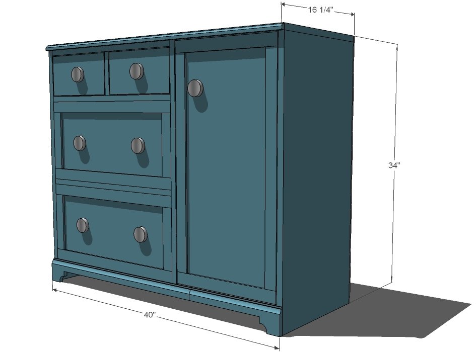 Madeline Changing Table dimension diagram 1