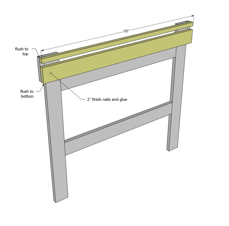 Mantle Moulding Headboard — step 3