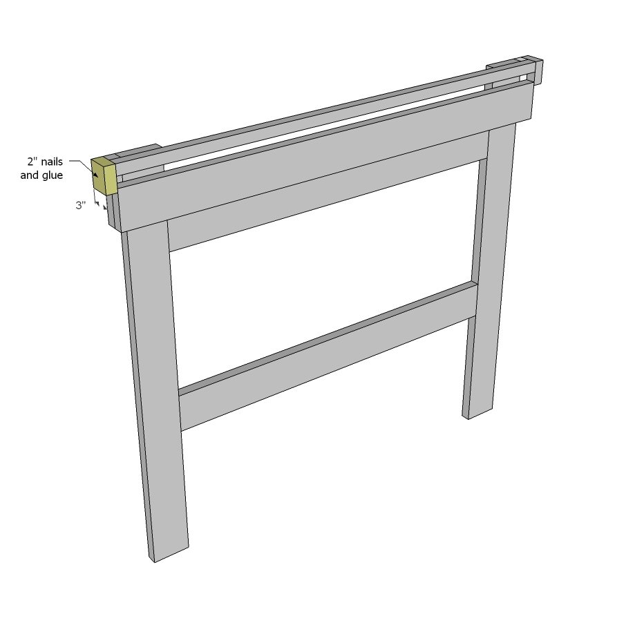 Mantle Moulding Headboard — step 4