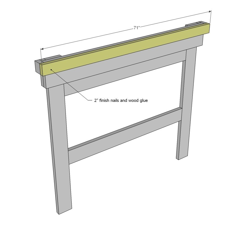 Mantle Moulding Headboard — step 5