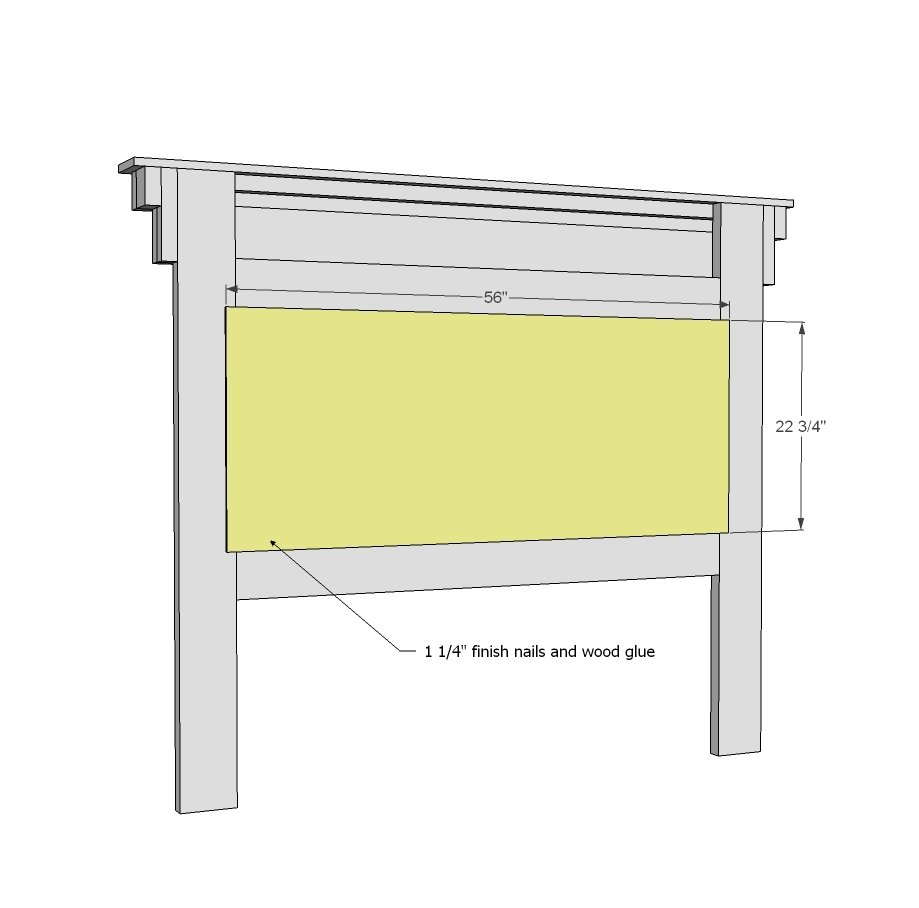 Mantle Moulding Headboard — step 7