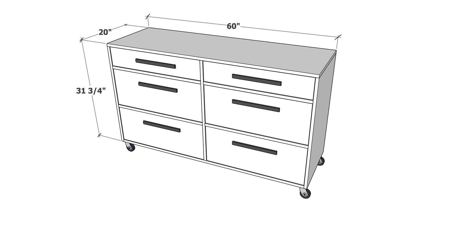 Max Storage Dresser dimension diagram 1
