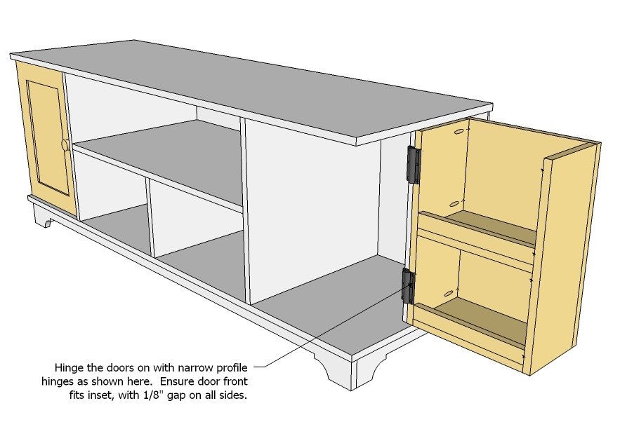 Media Console with DVD Drawer Storage, Cyndi Collection — step 12