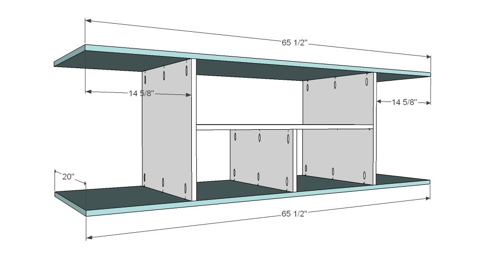 Media Console with DVD Drawer Storage, Cyndi Collection — step 2