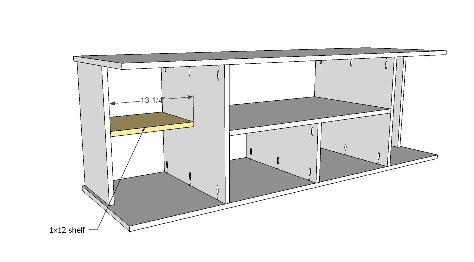Media Console with DVD Drawer Storage, Cyndi Collection — step 4