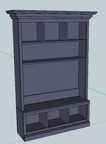 Media Hutch with Crown dimension diagram 1