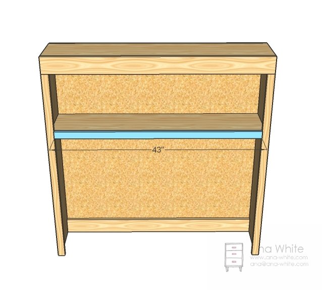 Media Hutch for the Turned Leg Media Console — step 6