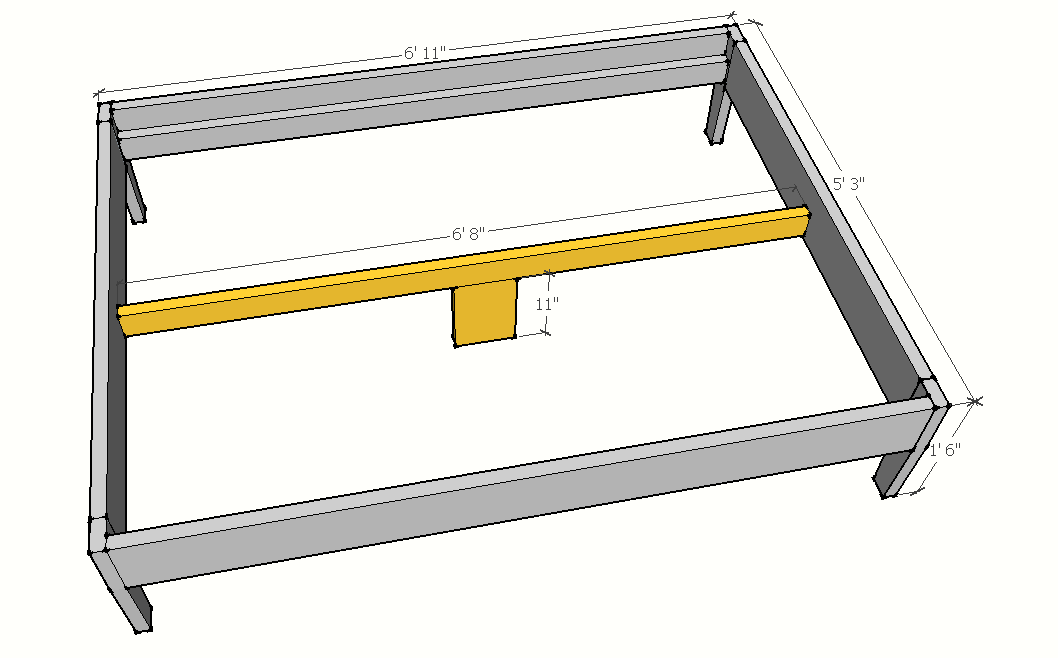 Mid-Century Inspired Platform Bed — step 5