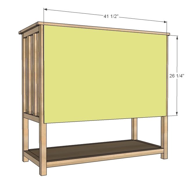 Mid Height 4 Drawer Dresser with Open Bottom Shelf — step 13