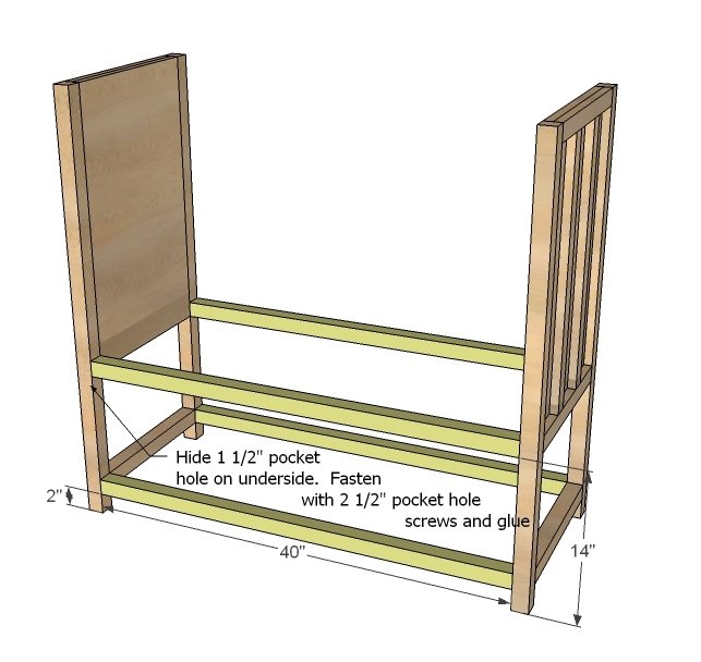 Mid Height 4 Drawer Dresser with Open Bottom Shelf — step 4