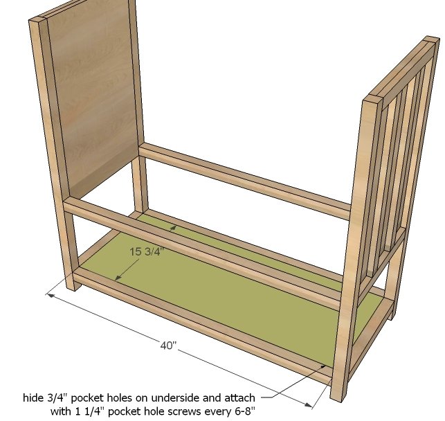 Mid Height 4 Drawer Dresser with Open Bottom Shelf — step 5