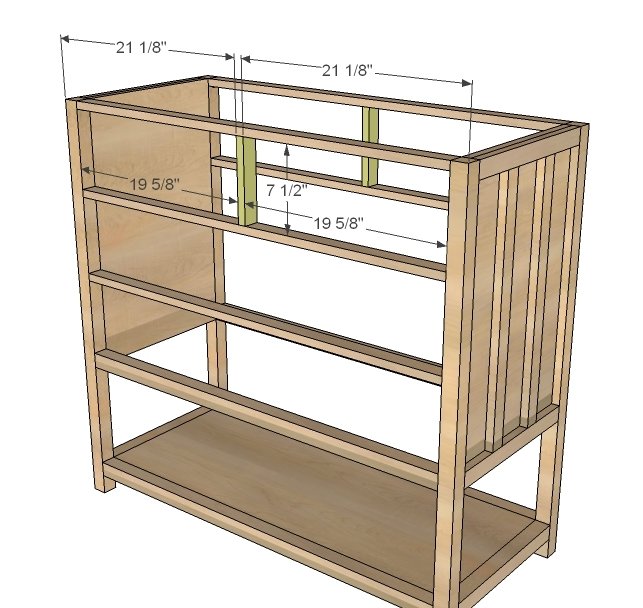 Mid Height 4 Drawer Dresser with Open Bottom Shelf — step 7