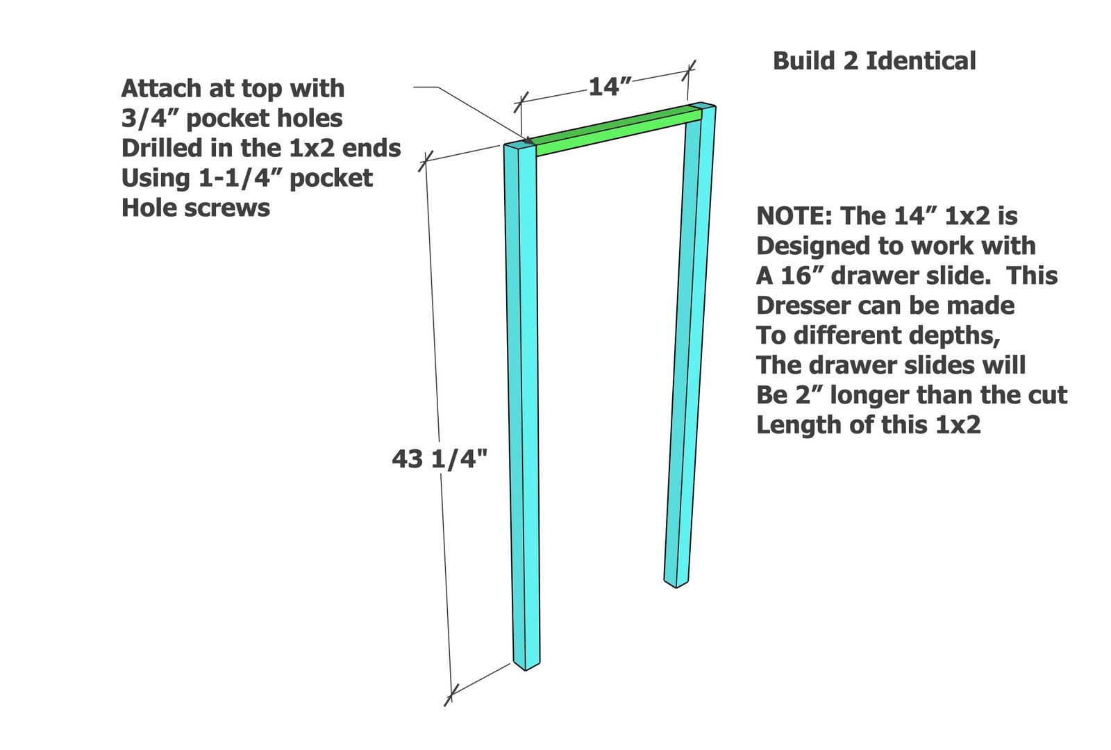 Mid Height Dresser with 5 Drawers — step 1