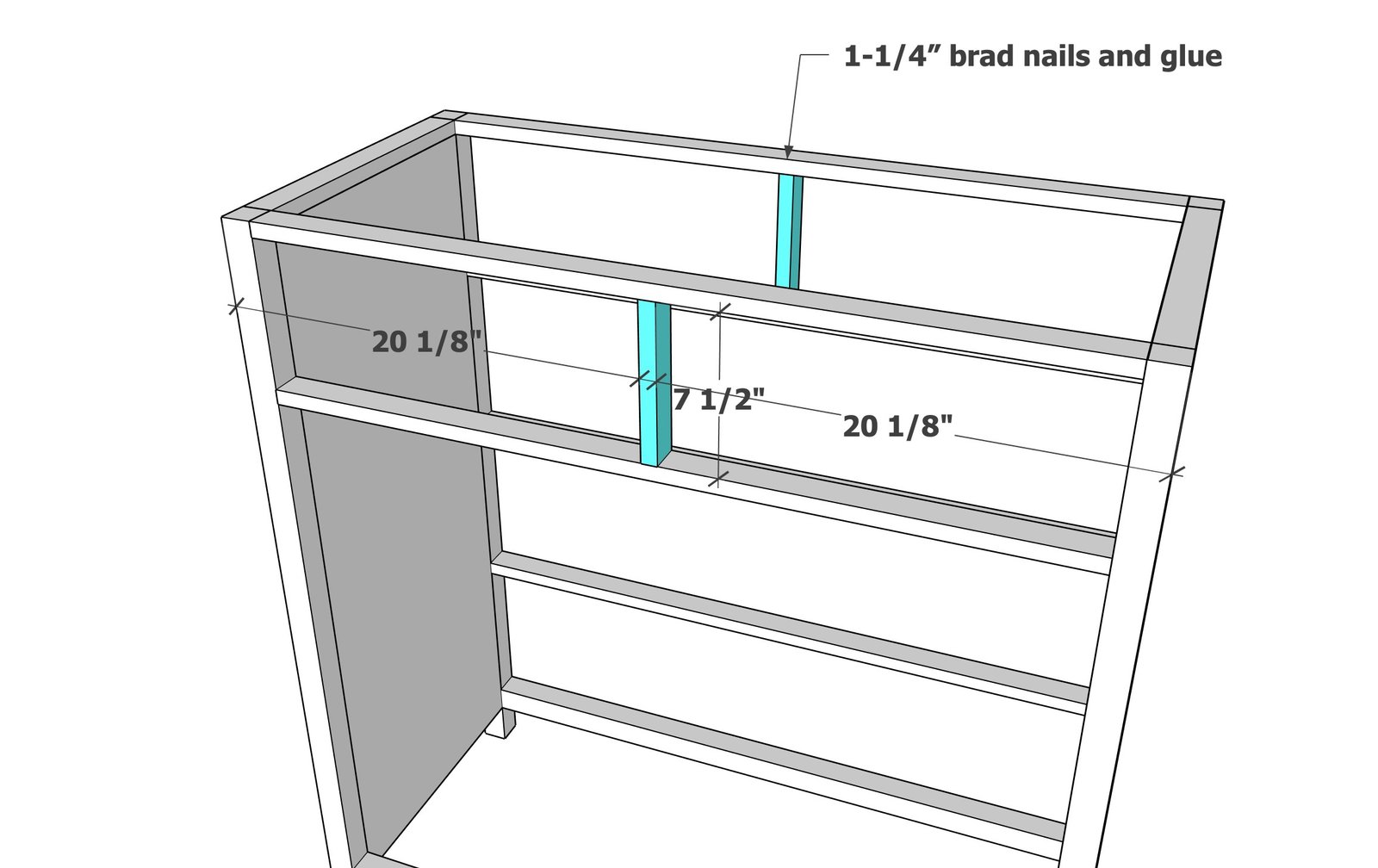Mid Height Dresser with 5 Drawers — step 6