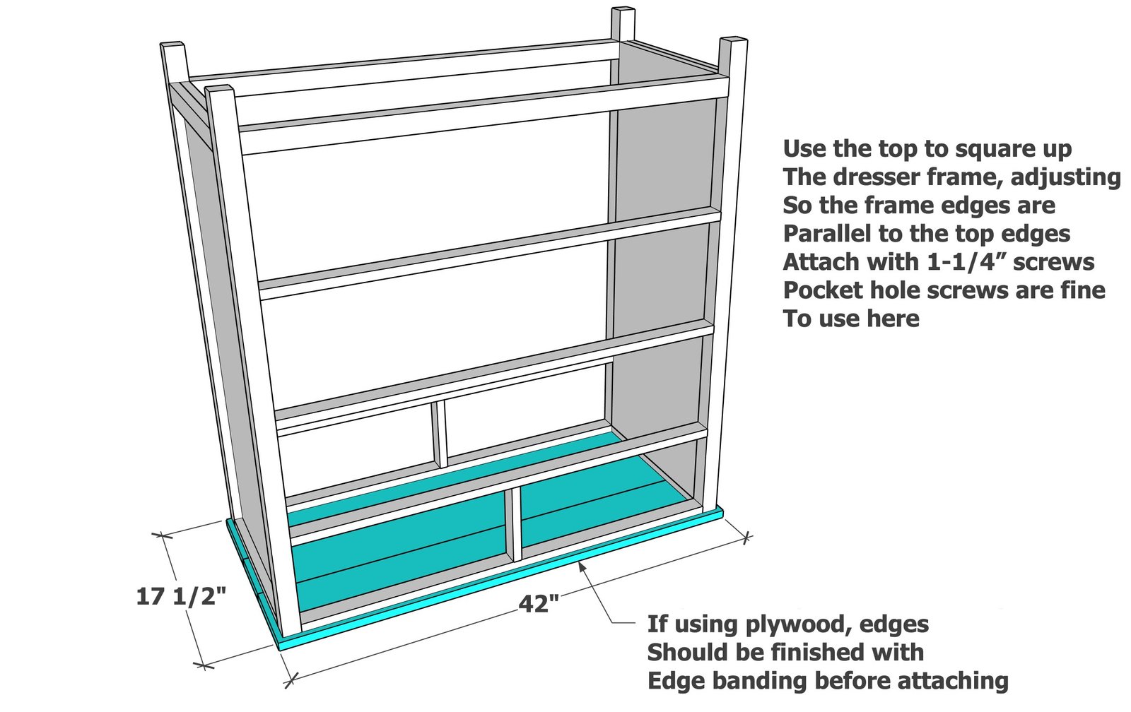 Mid Height Dresser with 5 Drawers — step 7
