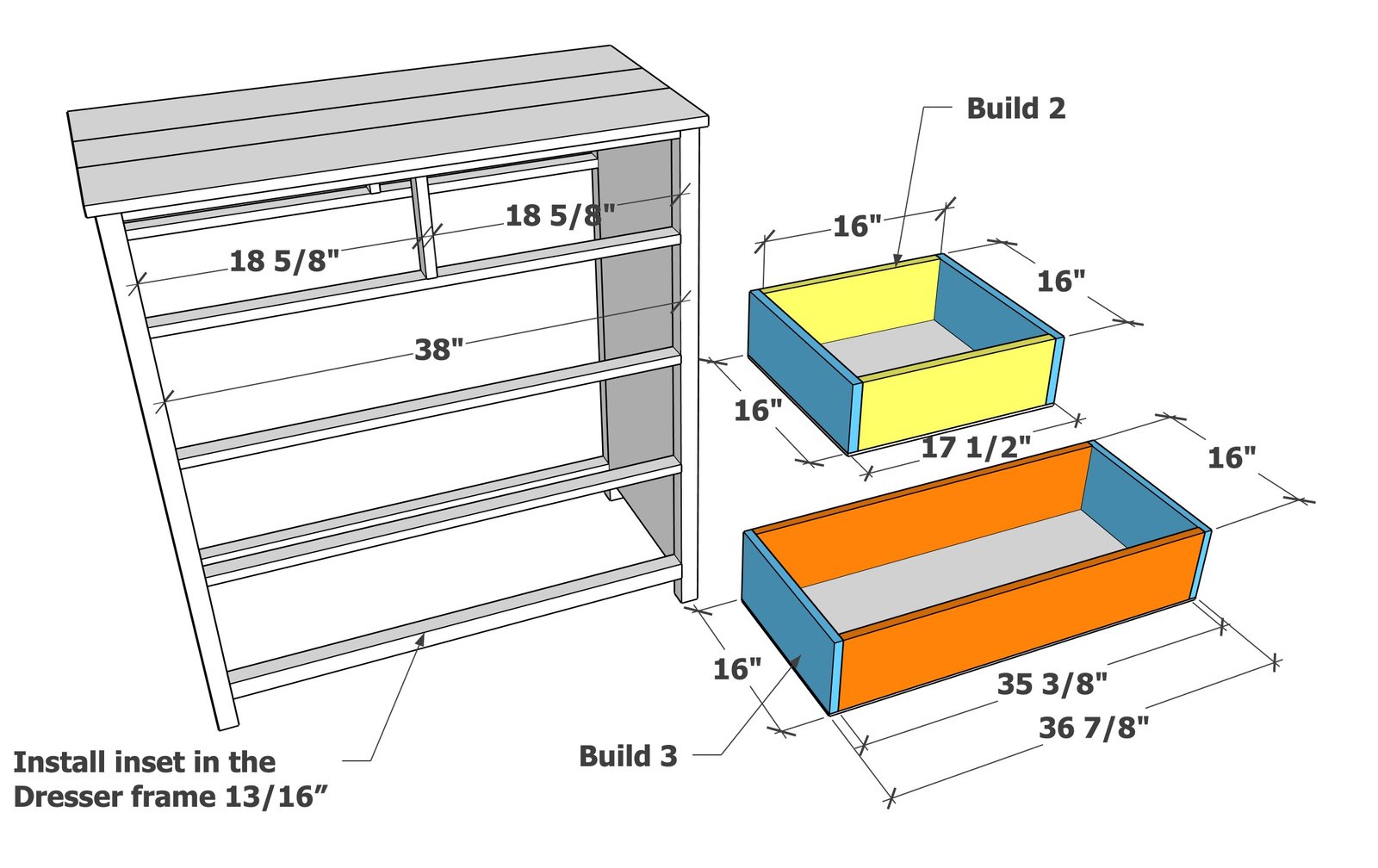 Mid Height Dresser with 5 Drawers — step 8