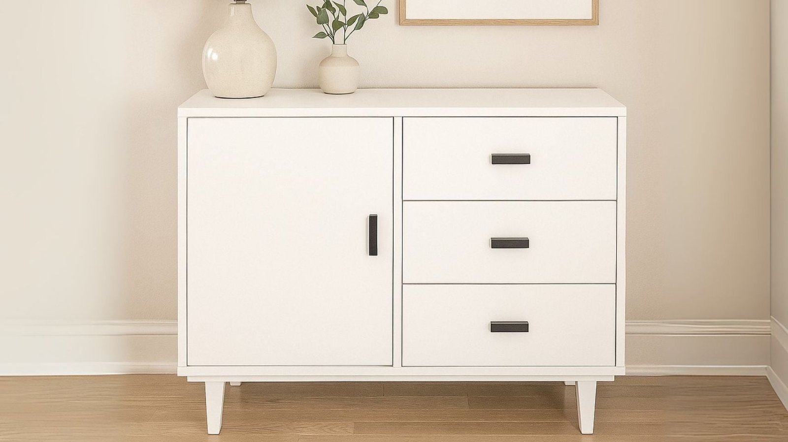 Midcentury Bar Console Cabinet